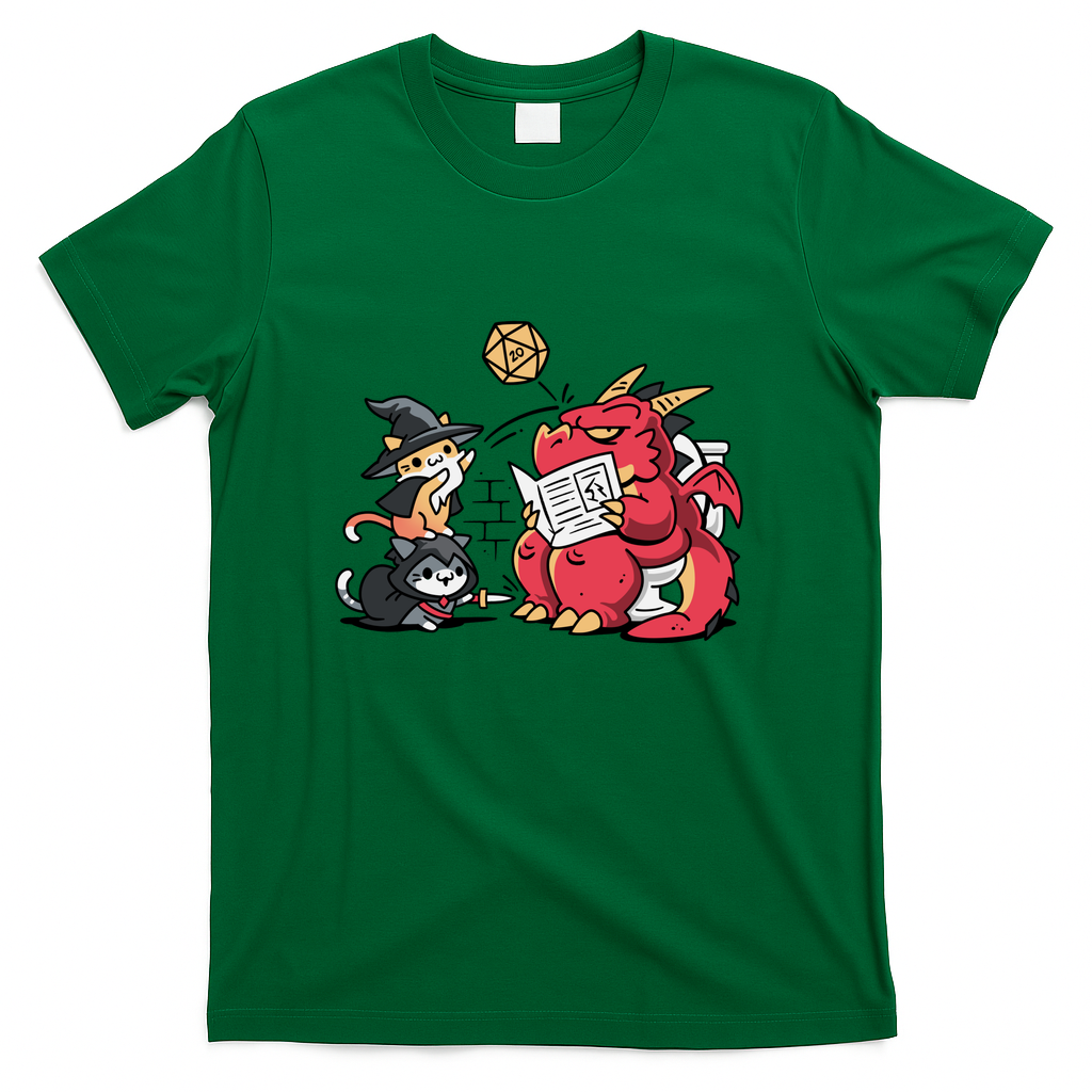 Toilet Dice Roll – Cats vs Dragon - Green
