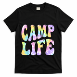 Tie Die Retro Camping Summer For Girl Summer Camp Life Gift T-Shirt - Black