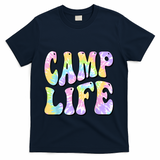 Tie Die Retro Camping Summer For Girl Summer Camp Life Gift T-Shirt - Navy