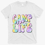 Tie Die Retro Camping Summer For Girl Summer Camp Life Gift T-Shirt - White