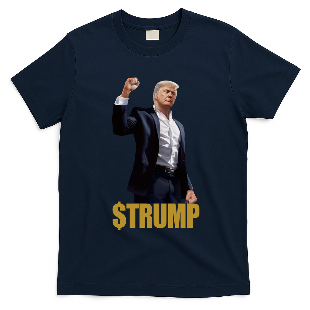 $Trump Donald Trump Meme Coin Crypto T-Shirt - Navy