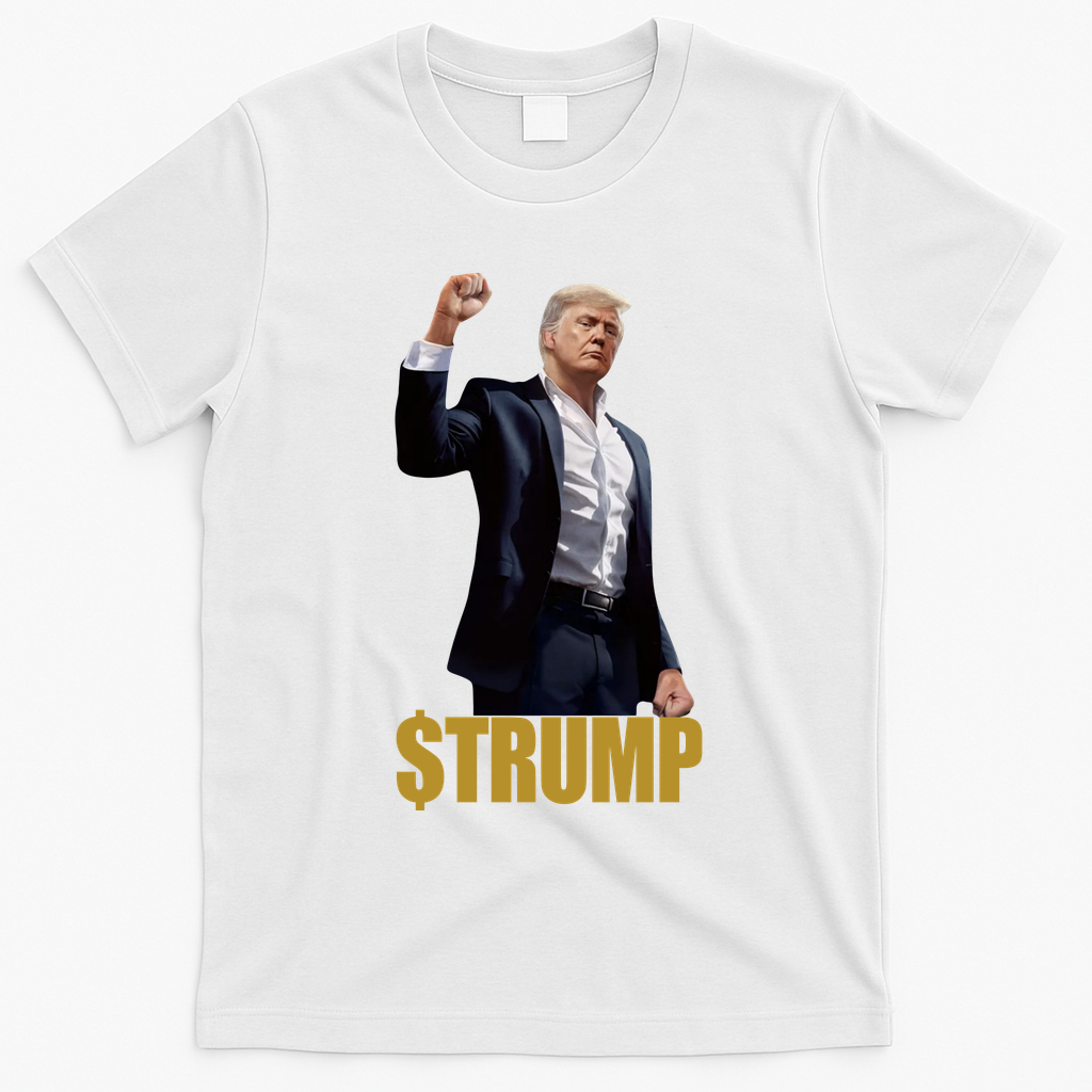 $Trump Donald Trump Meme Coin Crypto T-Shirt - White