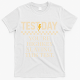 Test Day Youre Highkey Slaying This Test Teacher T-Shirt - White