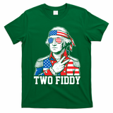 Two Fiddy American Revolution George Washington 250 Years T-Shirt - Irish Green