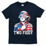 Two Fiddy American Revolution George Washington 250 Years T-Shirt - Navy Blue