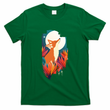 the fox and full moon - Green