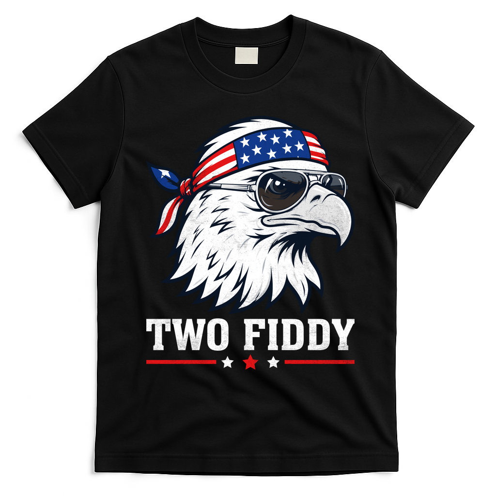 Two Fiddy American Eagle 250th Anniversary 250 Years T-Shirt - Black