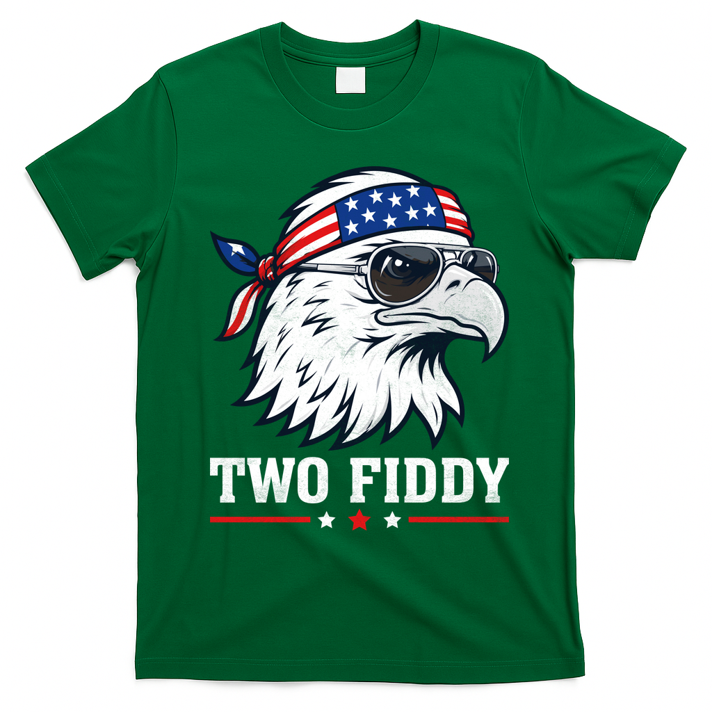 Two Fiddy American Eagle 250th Anniversary 250 Years T-Shirt - Irish Green