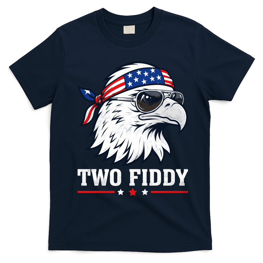 Two Fiddy American Eagle 250th Anniversary 250 Years T-Shirt - Navy Blue