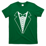 Tuxedo Formal Classic Black White Tux T-Shirt - Green