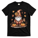 Trendy Fall Gnome Cute Thanksgiving Autumn Gift T-Shirt - Black