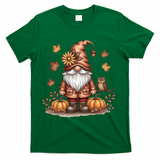 Trendy Fall Gnome Cute Thanksgiving Autumn Gift T-Shirt - Green