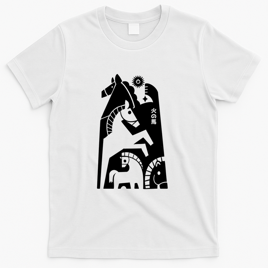 The Fire Horse Rises - White