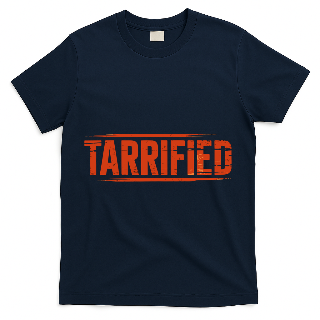 Tarrified Funny Political T-Shirt - Navy