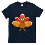 Turkey Football Thanksgiving T-Shirt - Navy