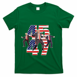 Trump Funny Victory Dance Trump Dancing America 47 T-Shirt - Green