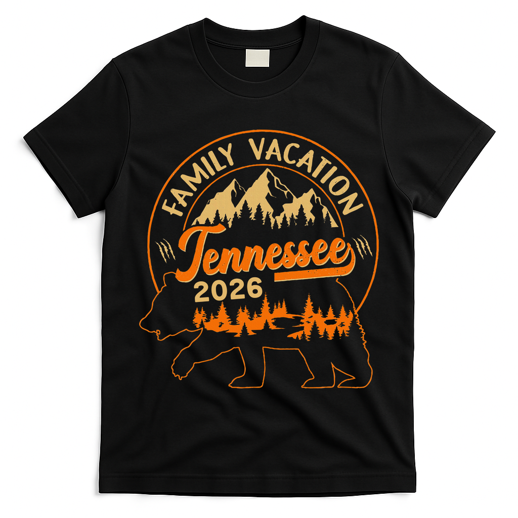 Tennessee Family Vacation 2026 Wilderness Bear T-Shirt