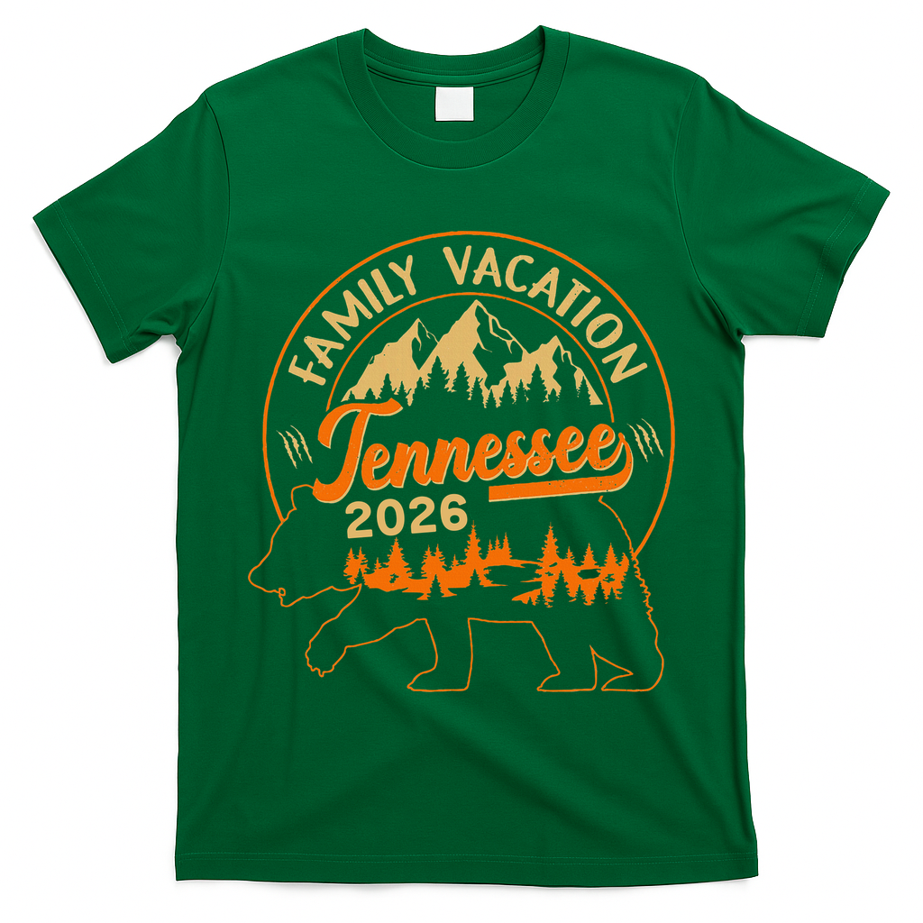 Tennessee Family Vacation 2026 Wilderness Bear T-Shirt