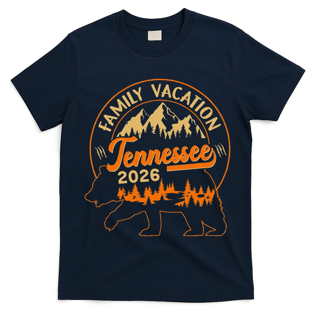 Tennessee Family Vacation 2026 Wilderness Bear T-Shirt
