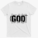 Trusting God Christian Quote T-Shirt - White