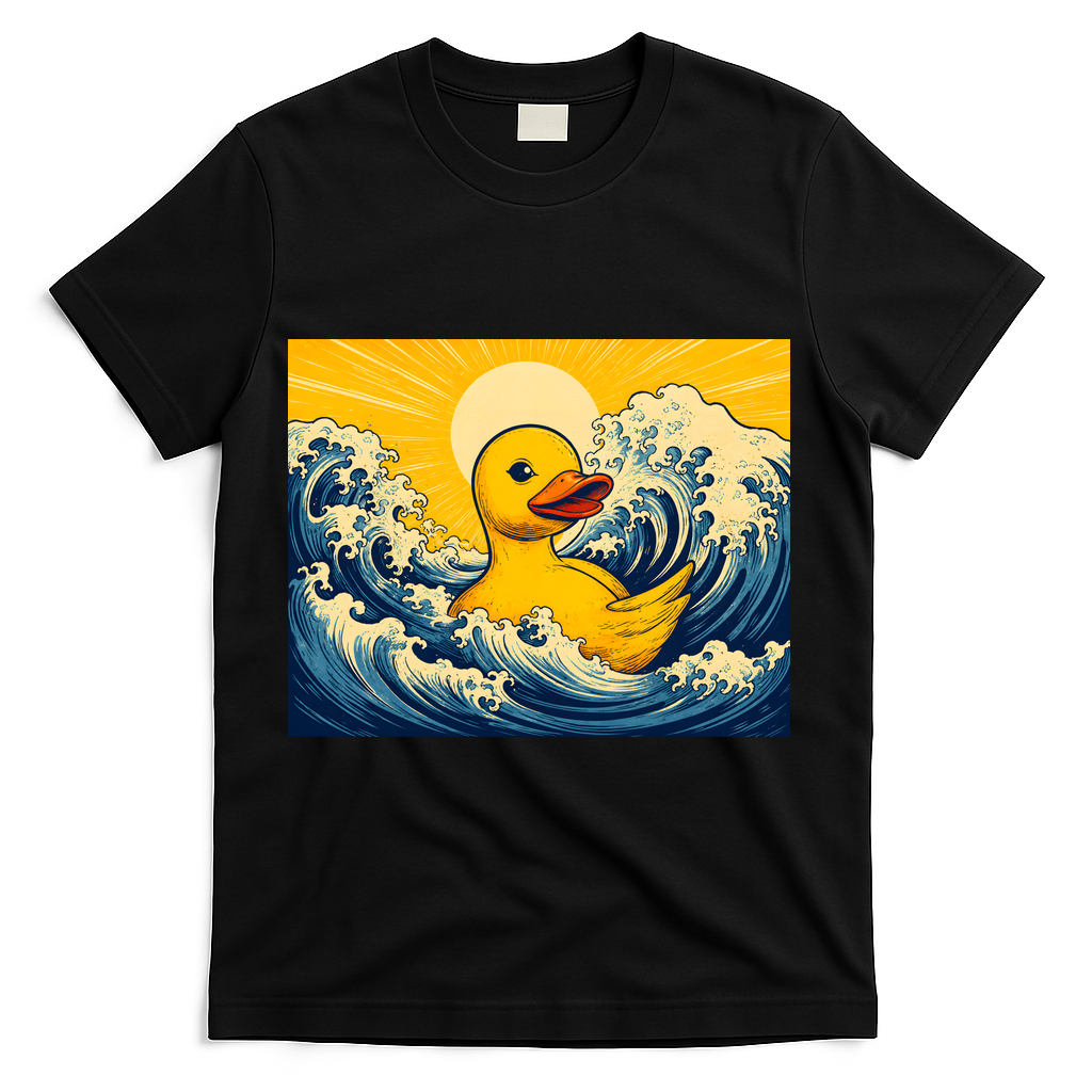 The Great Duck Off Kanagawa T-Shirt - Black