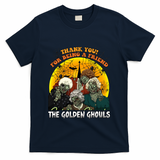 The Golden Ghouls Vintage Halloween Spooky Golden T-Shirt - Navy