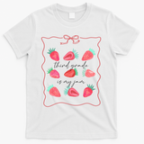 Third Grade Is My Jam Strawberry 3rd Grade Teacher T-Shirt - White