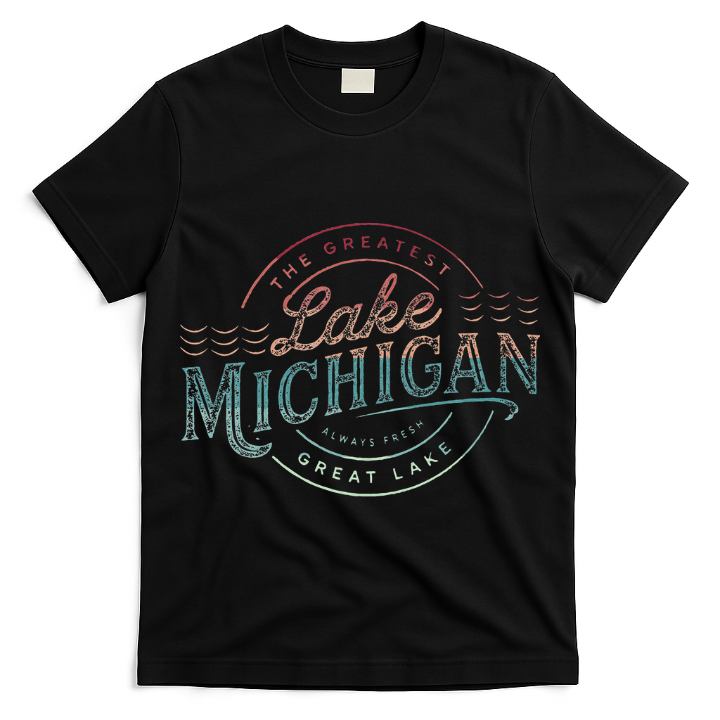 The Great Lakes Lake Michigan Lake Life theme T-Shirt