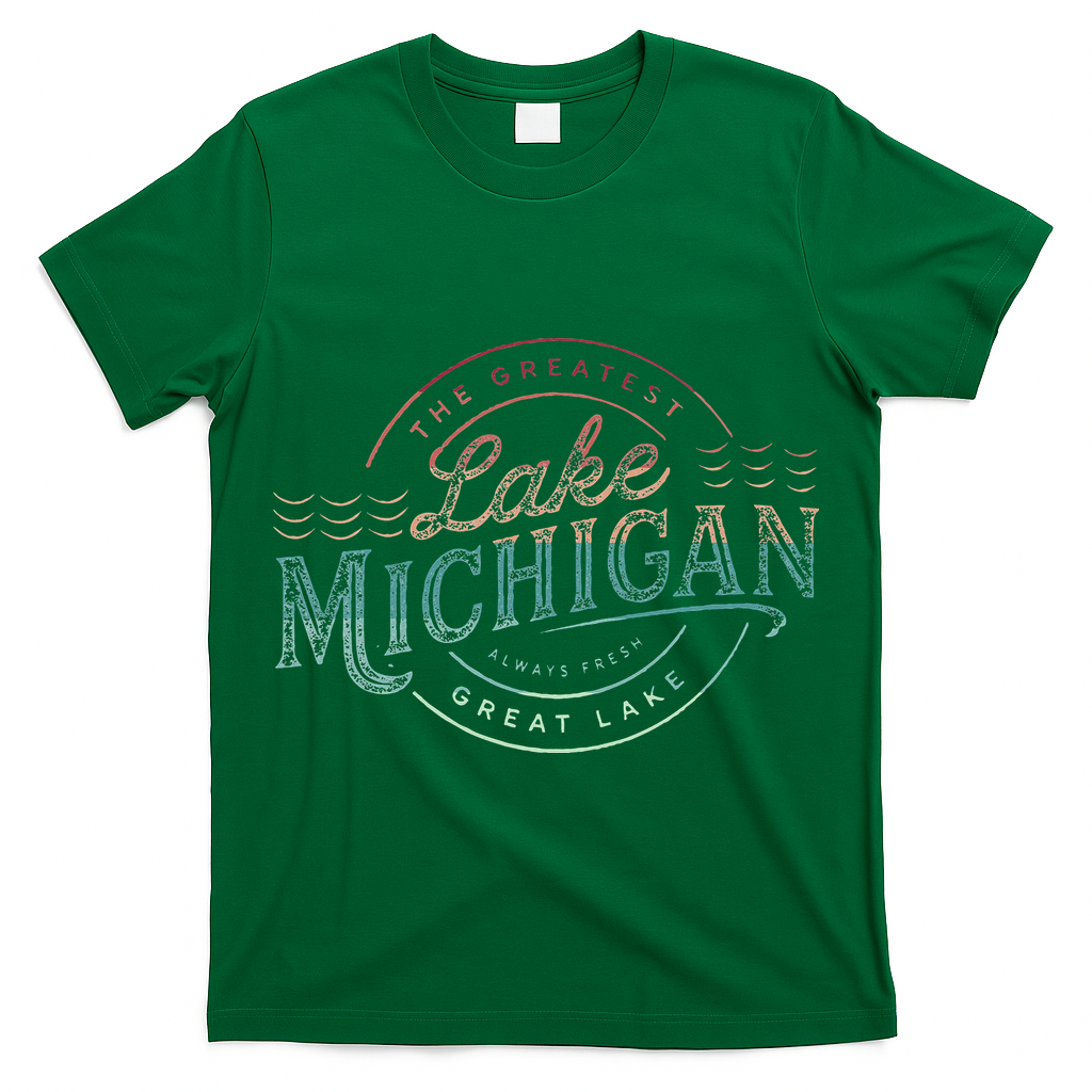 The Great Lakes Lake Michigan Lake Life theme T-Shirt