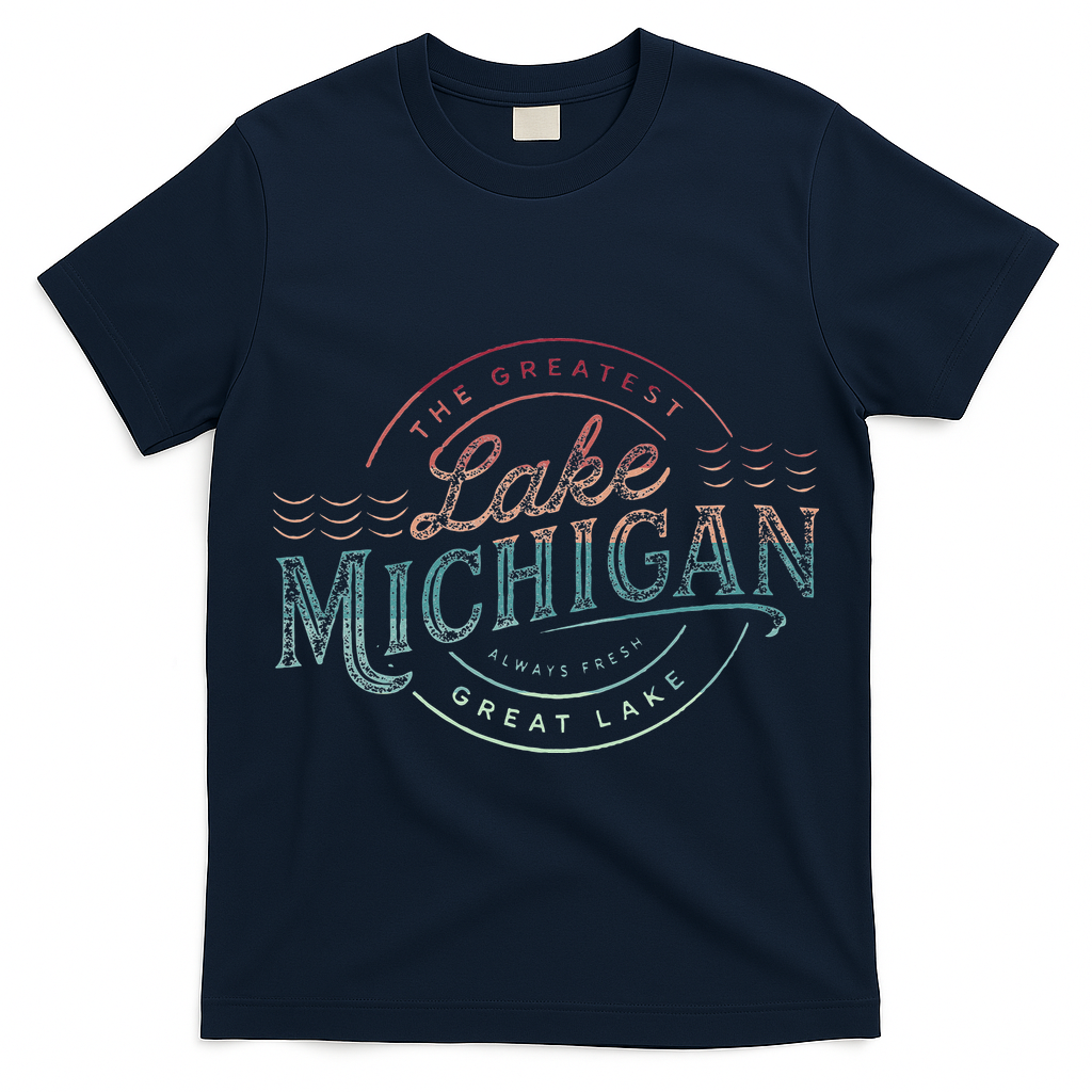 The Great Lakes Lake Michigan Lake Life theme T-Shirt