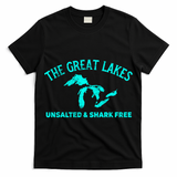 The Great Lakes Unsalted And Shark Free Michigan Gift Vintage Gift T-Shirt