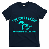 The Great Lakes Unsalted And Shark Free Michigan Gift Vintage Gift T-Shirt