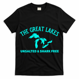 The Great Lakes Unsalted And Shark Free Michigan Gift Vintage Gift T-Shirt