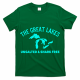 The Great Lakes Unsalted And Shark Free Michigan Gift Vintage Gift T-Shirt