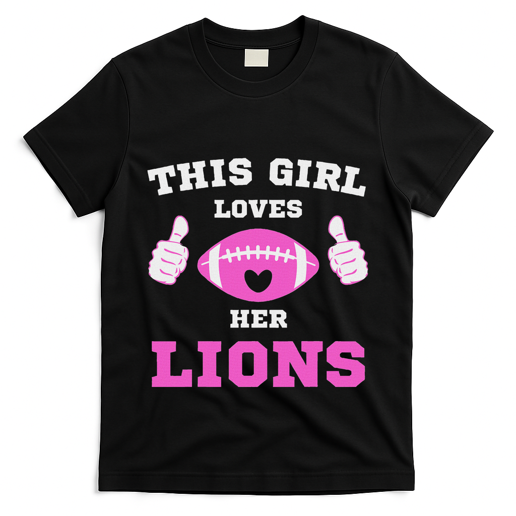 This Girl Loves Her Lions Pinky Leopard T-Shirt