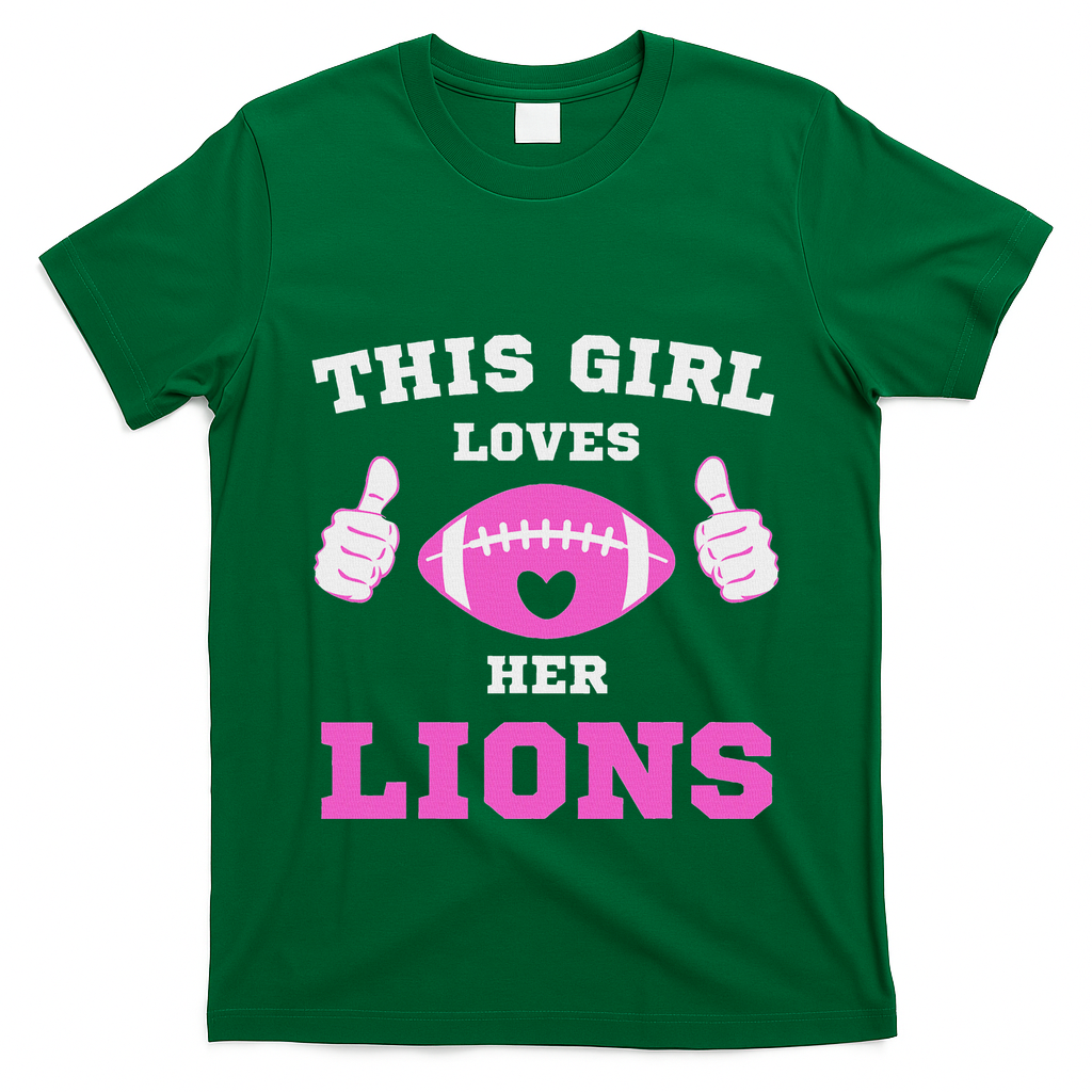 This Girl Loves Her Lions Pinky Leopard T-Shirt