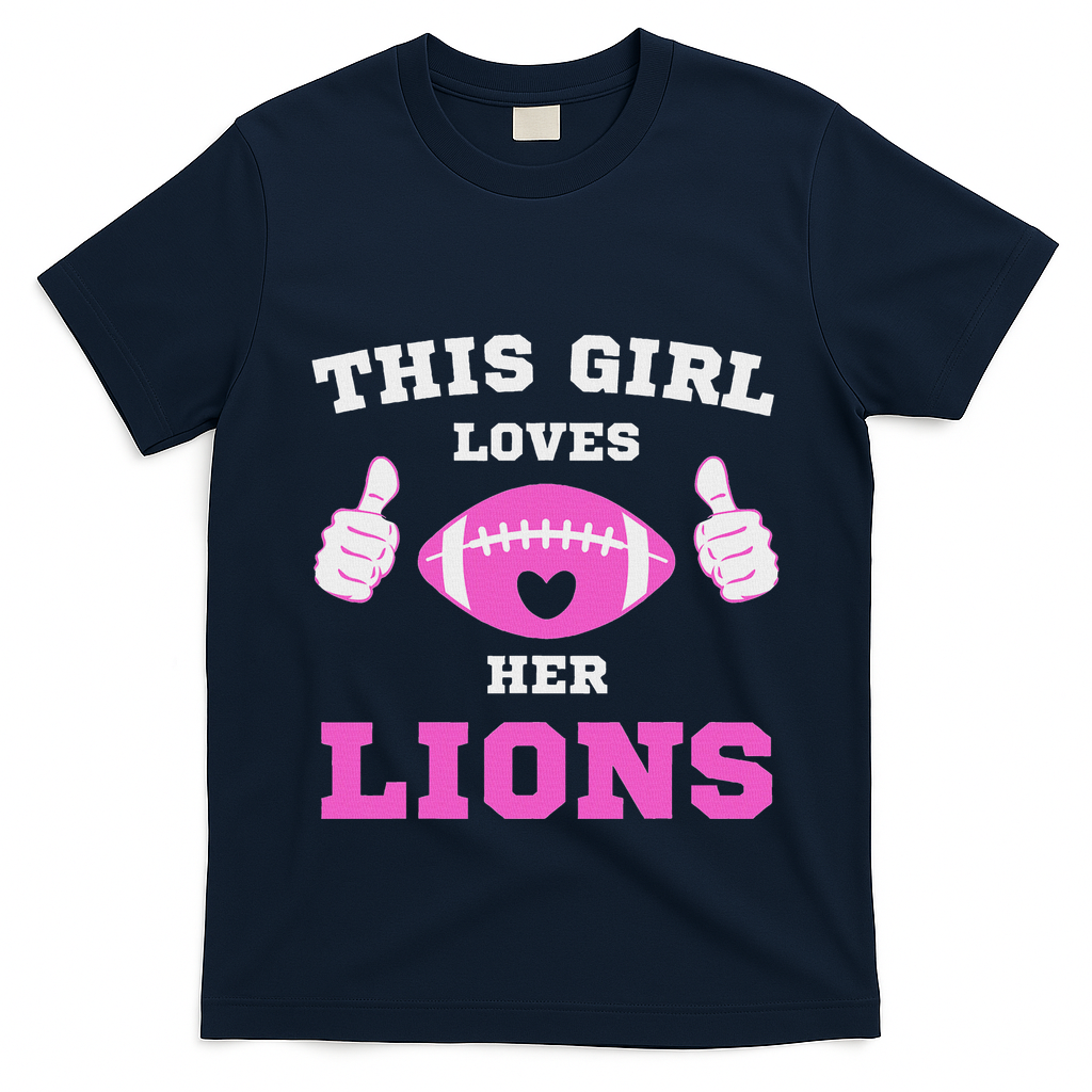 This Girl Loves Her Lions Pinky Leopard T-Shirt