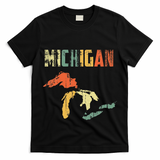 The Great Lakes Largest Water Retro Color Michigan MI Pride T-Shirt