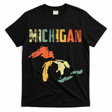 The Great Lakes Largest Water Retro Color Michigan Mi Pride T-Shirt