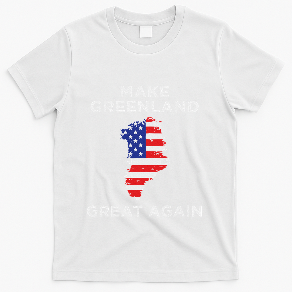 Trump Greenland Make Great Again Map T-Shirt - White