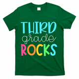 Third Grade Teacher Team - 3rd Grade Rocks T-Shirt - Green