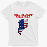 Trump Greenland Usa Flag Make Greenland Great Again Map T-Shirt - White
