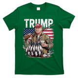 Trump Hunting Duck Hello Hunting Camo Hunting T-Shirt - Green
