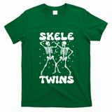 Twins Halloween Matching Skeletwins T-Shirt - Irish Green