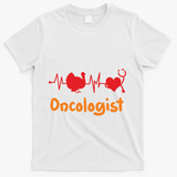Thanksgiving Heartbeat Turkey Oncologist Doctor Medical Cute Gift T-Shirt - White