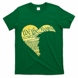 Trump Heart U.S. American Constitution 4th Of July Vintage T-Shirt - Green