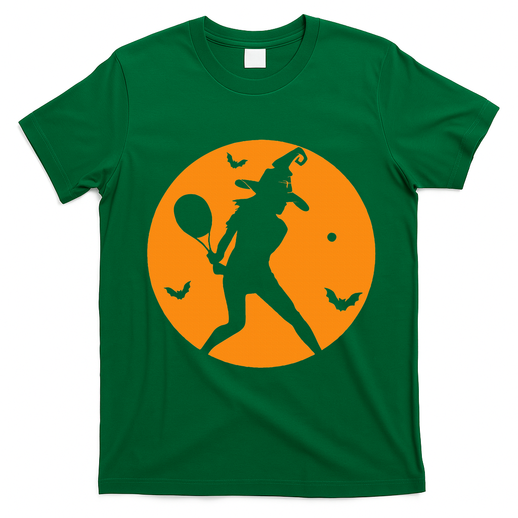 Tennis Halloween Witch Costume For Tennis Players Coaches T-Shirt - Irish Green
