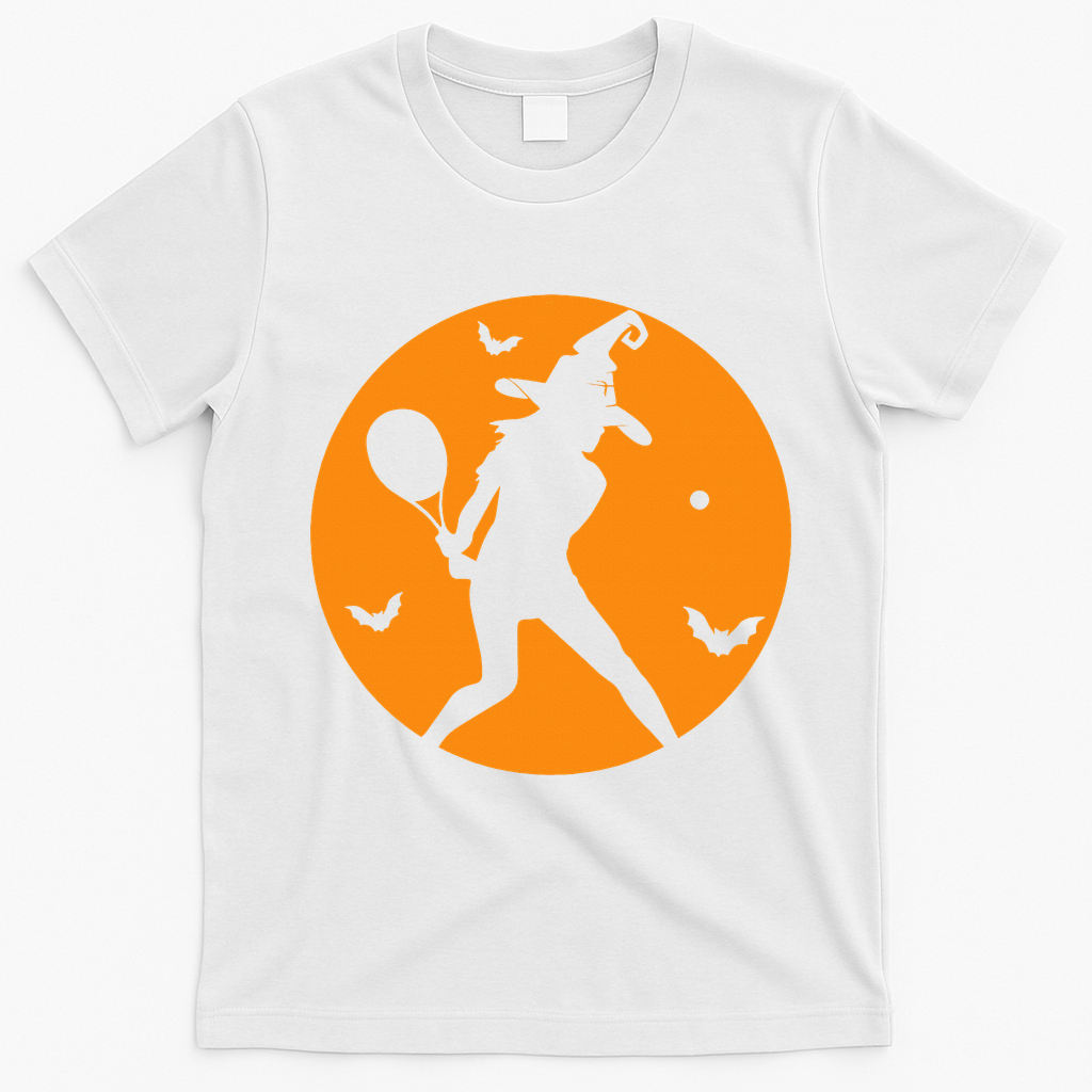 Tennis Halloween Witch Costume For Tennis Players Coaches T-Shirt - White