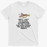 Turned into a gas station hot dog wizard again - White