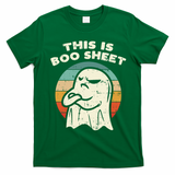 This Is Boo Sheet Ghost Retro Halloween Costume T-Shirt - Irish Green